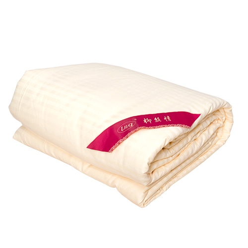 特級蠶絲被100%桑蠶絲 黃色條紋